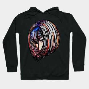 Girl with the Bright and Colorful Hair Hoodie